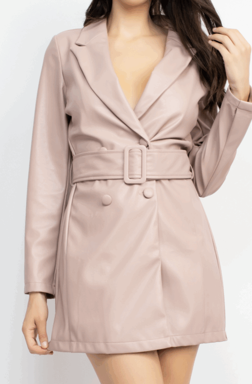 LuxiBoutique™ BELTED LUX COAT DRESS