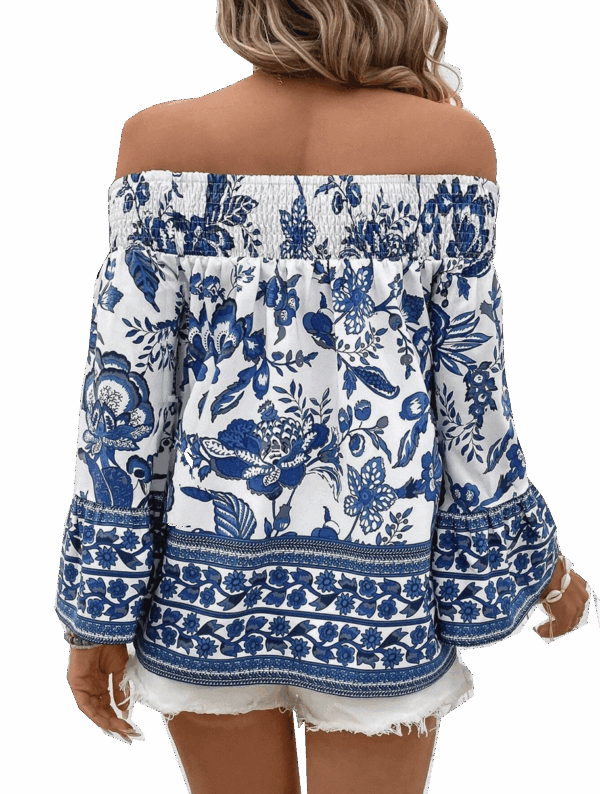 LuxiBoutique™  Off Shoulder Floral Print Spring Top - Image 3