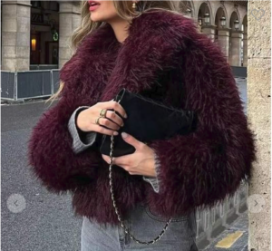 Alternative view of LuxiBoutique™ Luxe Burgandy Jacket.
