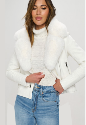 Faux Suade Moto Jacket